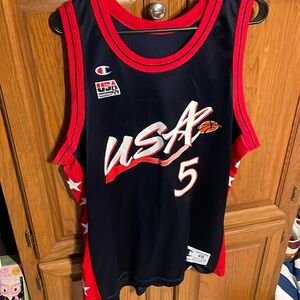 Grant hill champion team USA jersey size 48